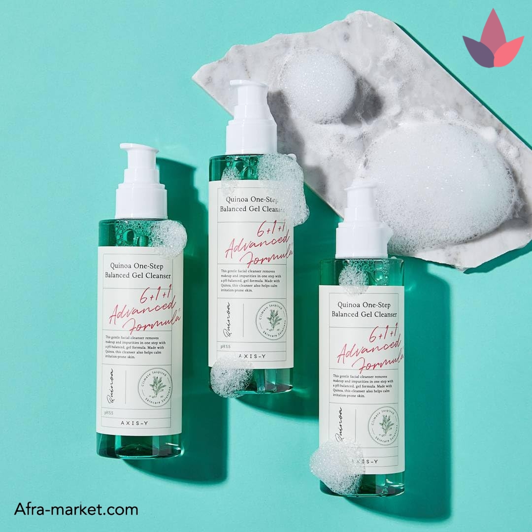 <img src="https://afra-market.com/axis-y-quinoa-gel-cleanser-180ml" alt="AXIS-Y Quinoa One Step Balanced Gel Cleanser، شوینده متعادل‌کننده پوست، حاوی ترکیبات مغذی برای افزایش لطافت و شفافیت پوست، خرید از افرا مارکت">