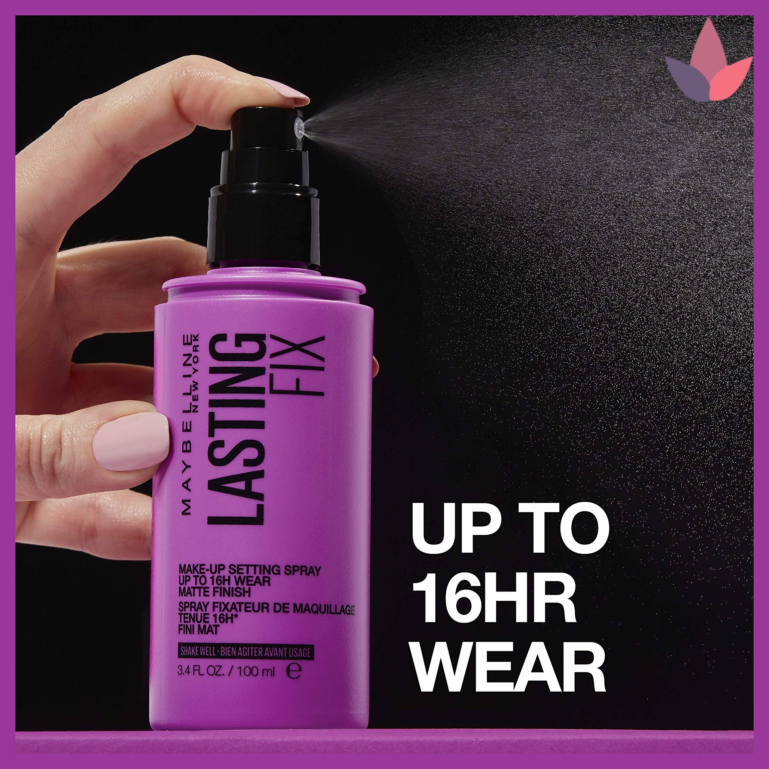 <img src="https://afra-market.com/maybelline-lasting-fix-setting-spray-100ml" alt="اسپری تثبیت کننده آرایش میبلین مدل Lasting Fix، افزایش ماندگاری آرایش تا 16 ساعت، بدون ایجاد حس سنگینی، خرید از افرا مارکت">