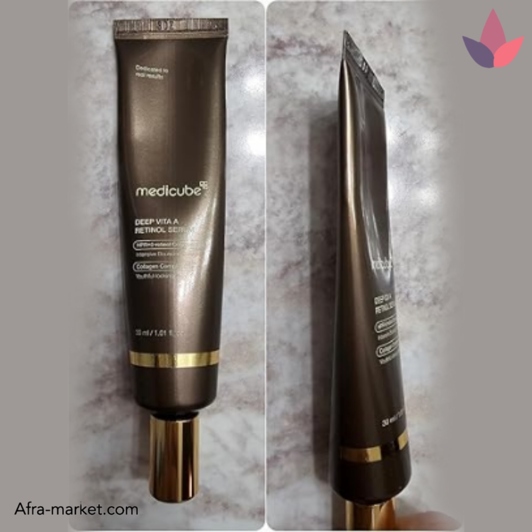 <img src="https://afra-market.com/medicube-deep-vita-a-retinol-serum" alt="سرم رتینول Deep Vita A Medicube، افزایش سلامت پوست با ترکیبات ضد پیری، تسکیندهنده و مغذی برای پوست، مناسب برای درمان لکهها و نواقص پوستی">
