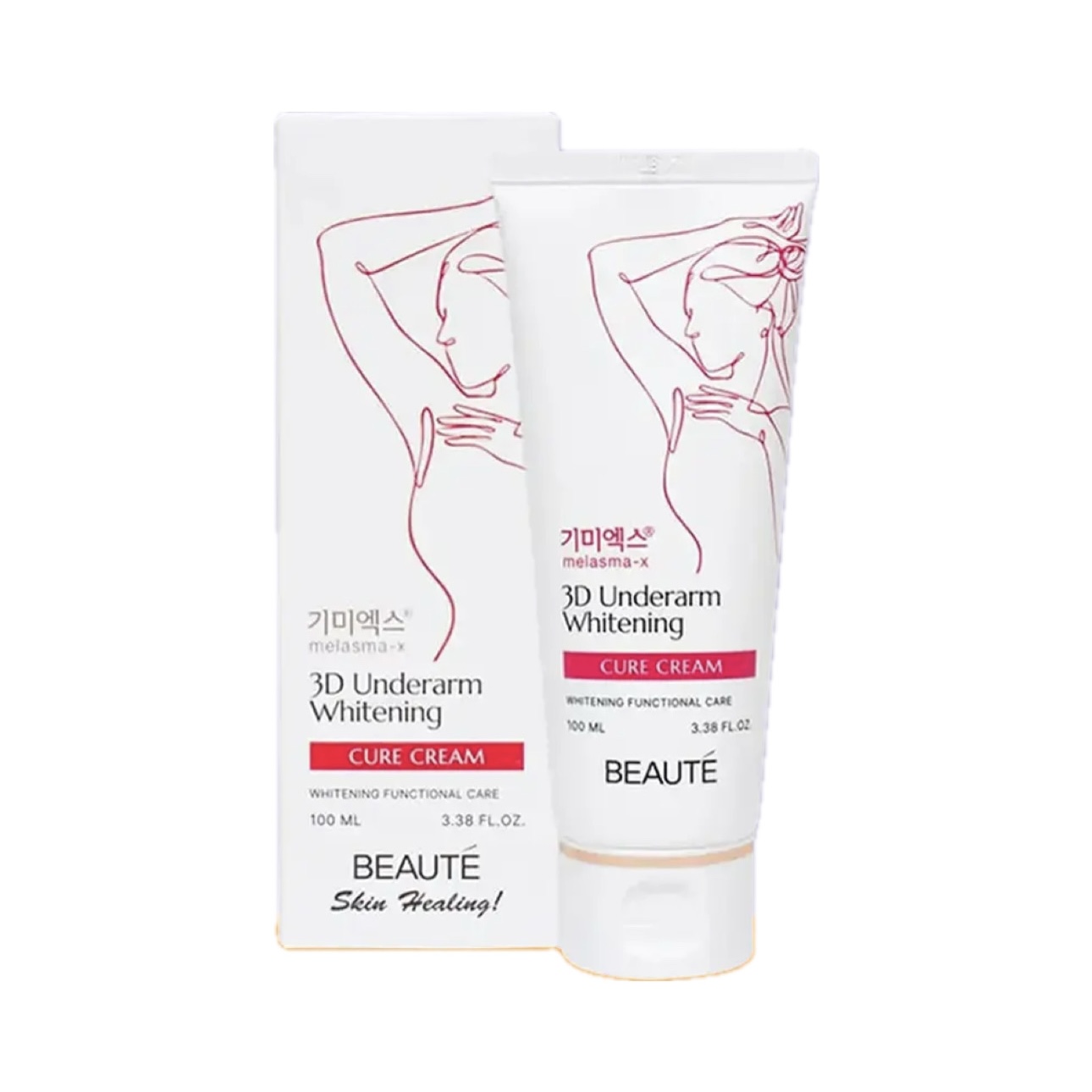 کرم سفید کننده زیر بغل سه بعدی بیوتی BEAUTE 100 میلی لیتر | درمان تیرگی پوست بدن