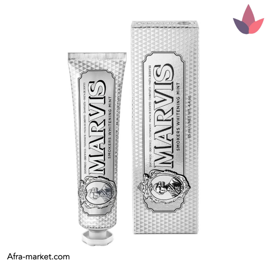 خمیر دندان سفید کننده مارویس سیگاری‌ها مدل Smokers Whitening Mint حجم 85 میلی‌