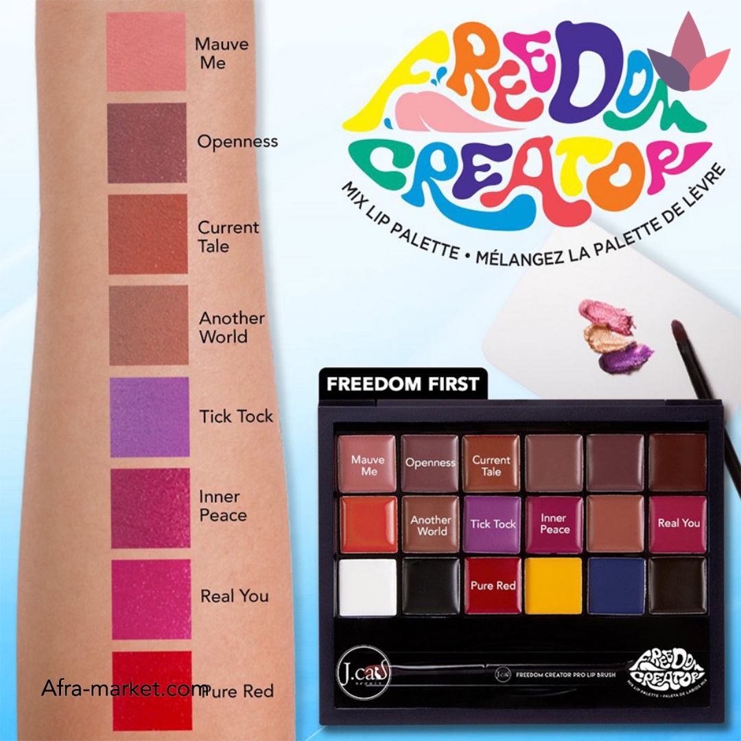 پالت رژلب جی کت JCat مدل Freedom Creator | 18 |اصل